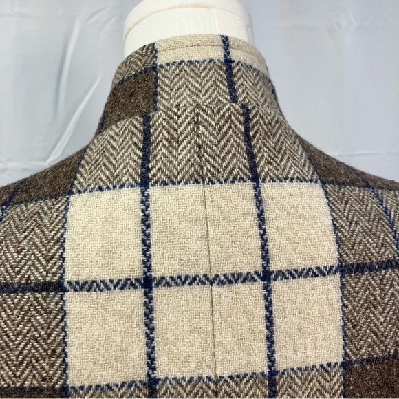 Vintage Bianca Plaid Single Button Wool Blazer Jacket Womens 12 Preppy Classic - Picture 11 of 15